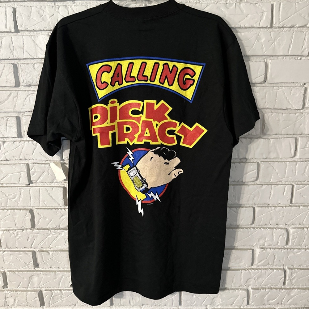 Vintage Dick Tracy T-Shirt L Single Stitch Fruit of the Loom New Old Stock 90s